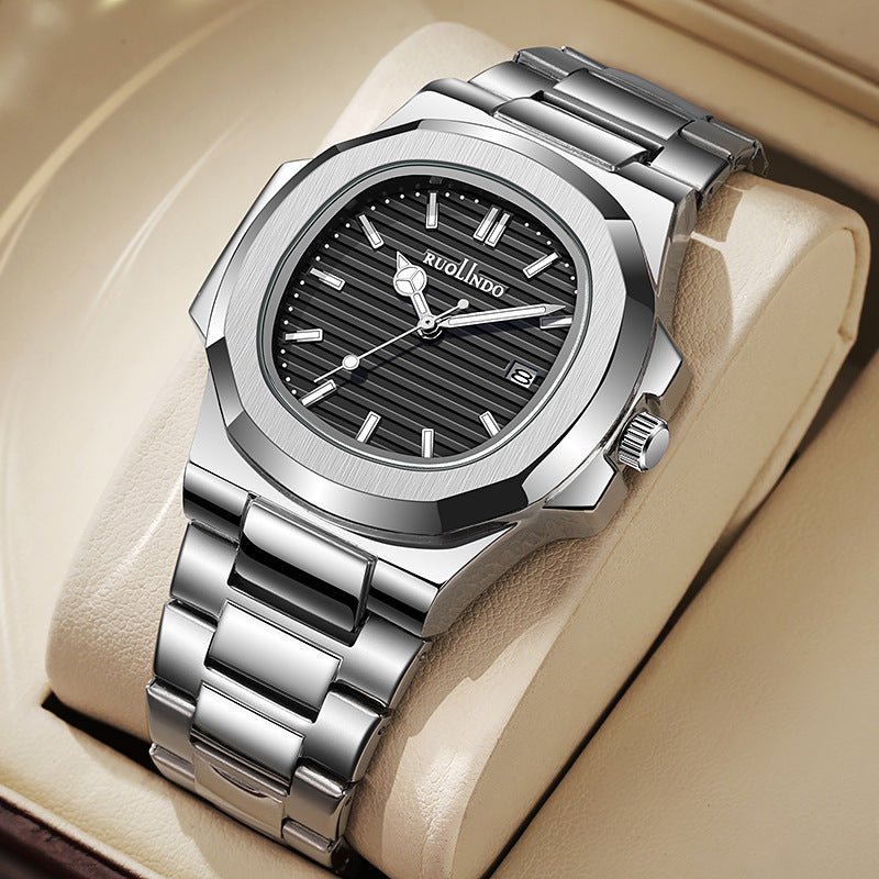 Double Calendar Advanced Stainless Steel Luminous Men's Watch - MenionnullMenion