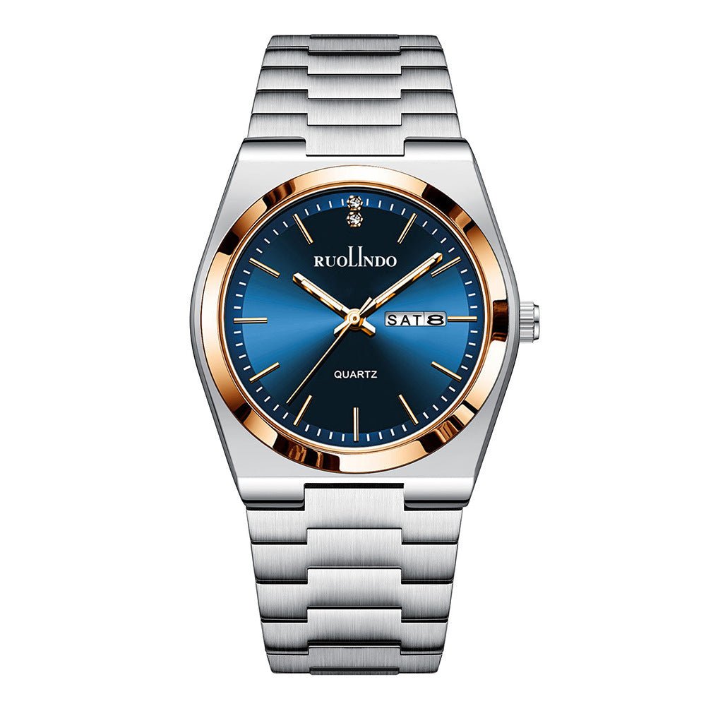 Double Calendar Advanced Stainless Steel Luminous Men's Watch - MenionnullMenion