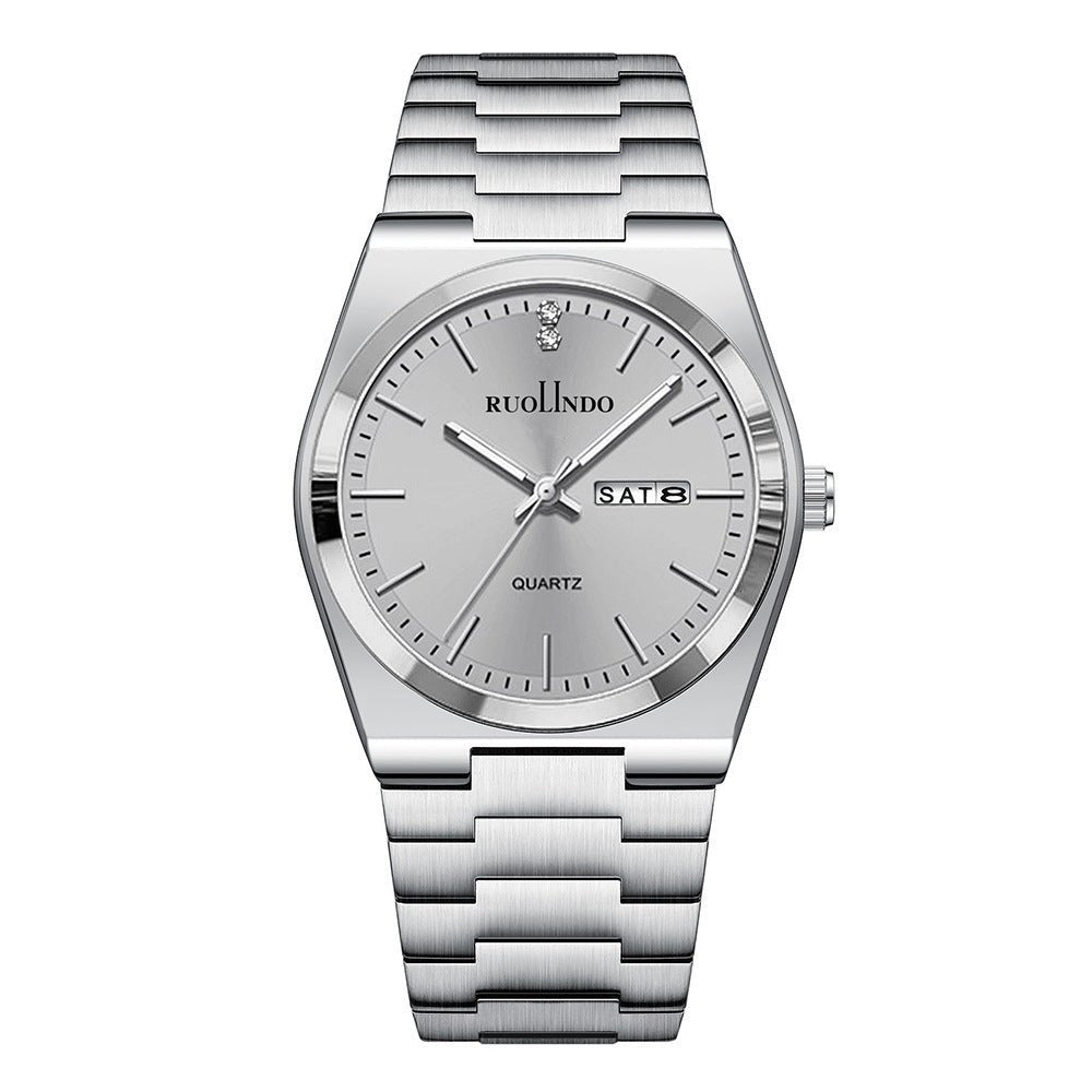 Double Calendar Advanced Stainless Steel Luminous Men's Watch - MenionnullMenion