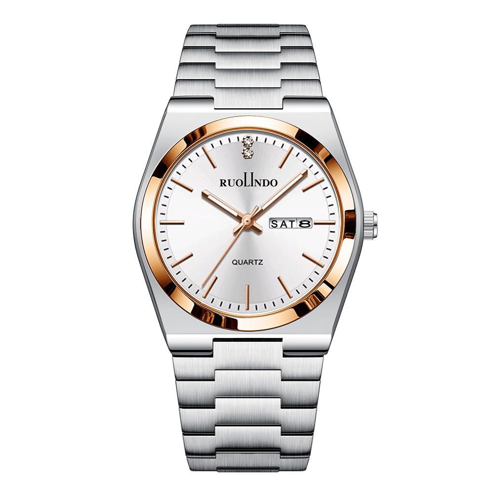 Double Calendar Advanced Stainless Steel Luminous Men's Watch - MenionnullMenion