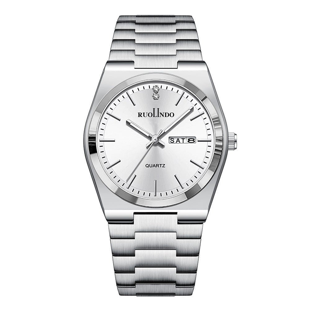 Double Calendar Advanced Stainless Steel Luminous Men's Watch - MenionnullMenion