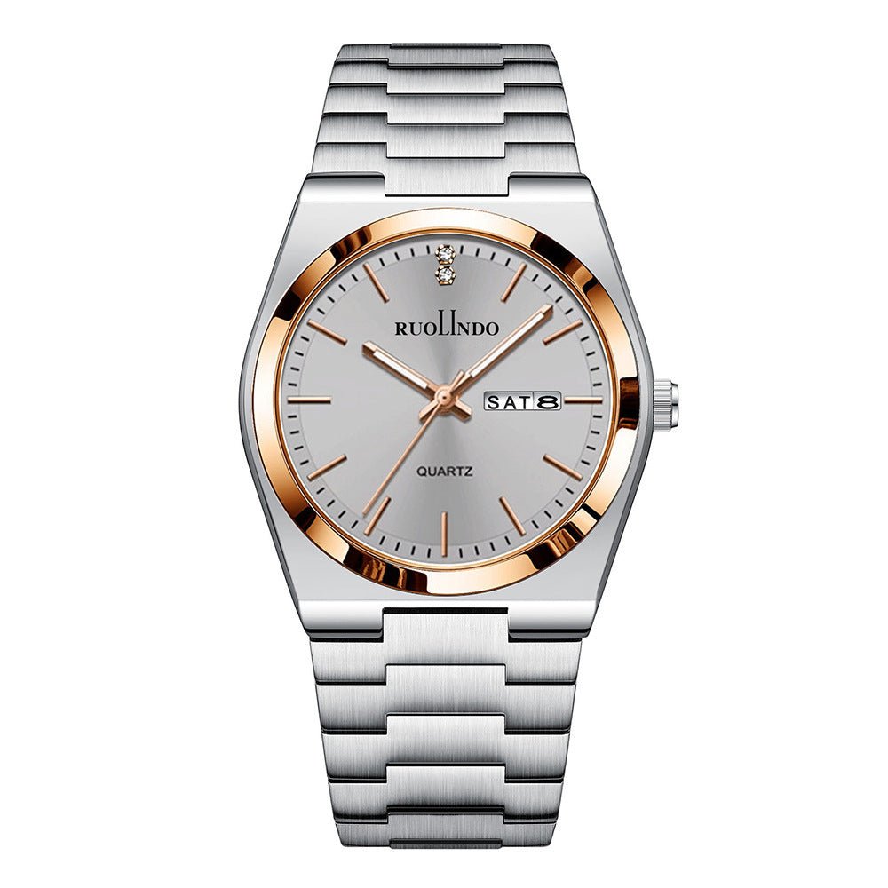 Double Calendar Advanced Stainless Steel Luminous Men's Watch - MenionnullMenion
