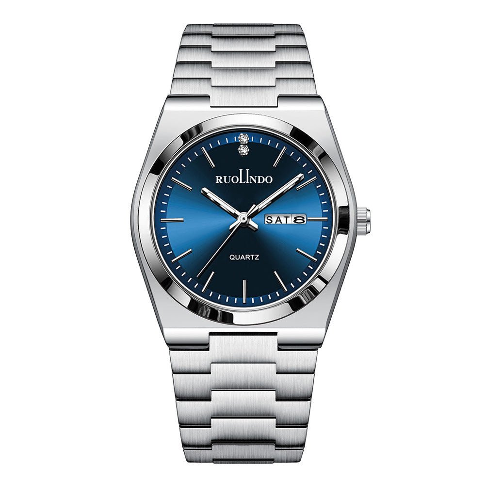 Double Calendar Advanced Stainless Steel Luminous Men's Watch - MenionnullMenion